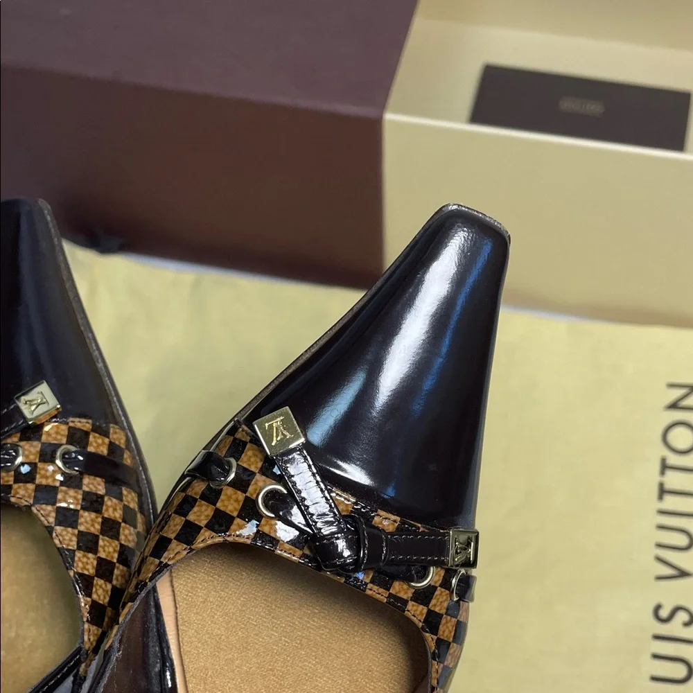 Louis Vuitton Black and Brown Heels